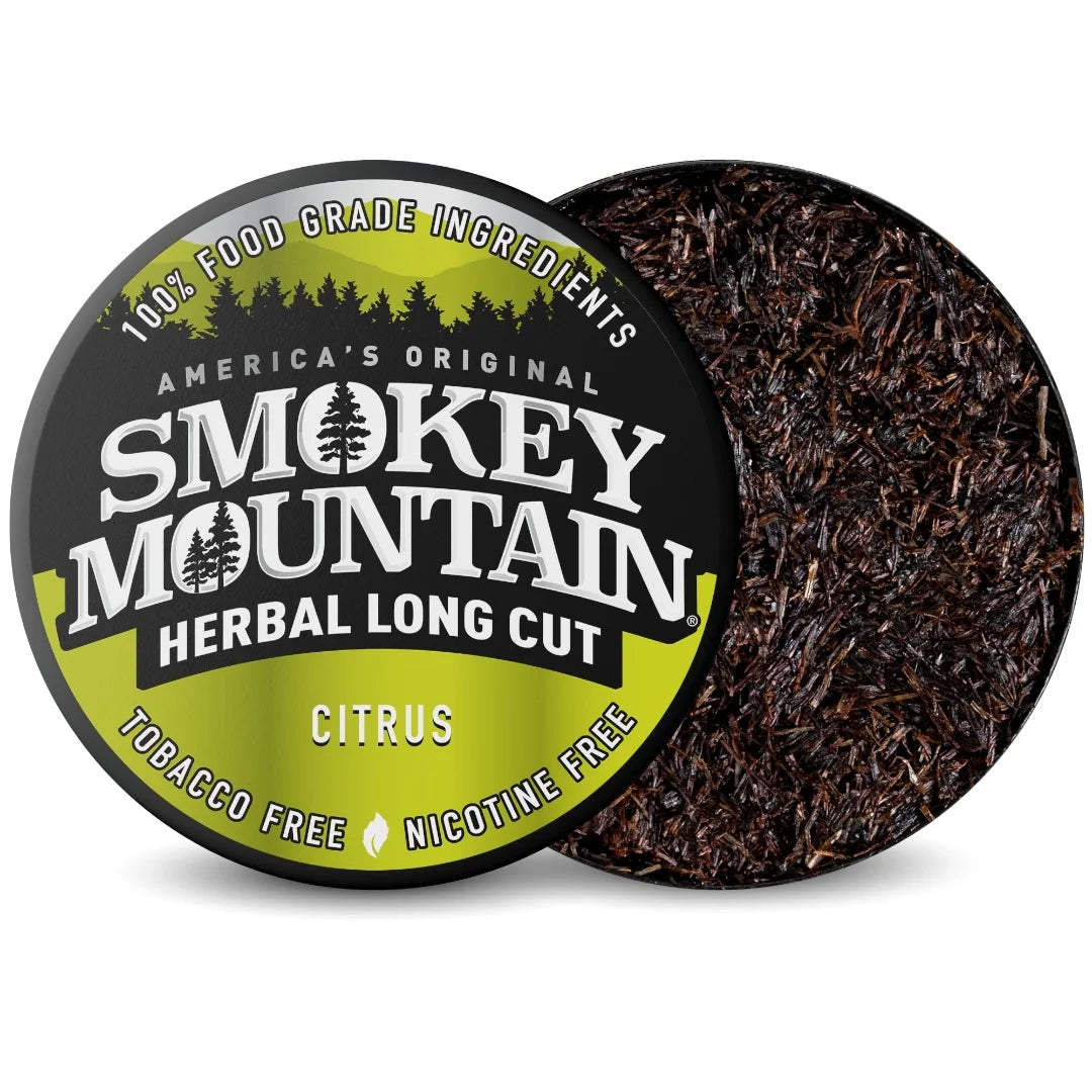 Smokey Mountain Herbal Long Cut product with packaging on a white background