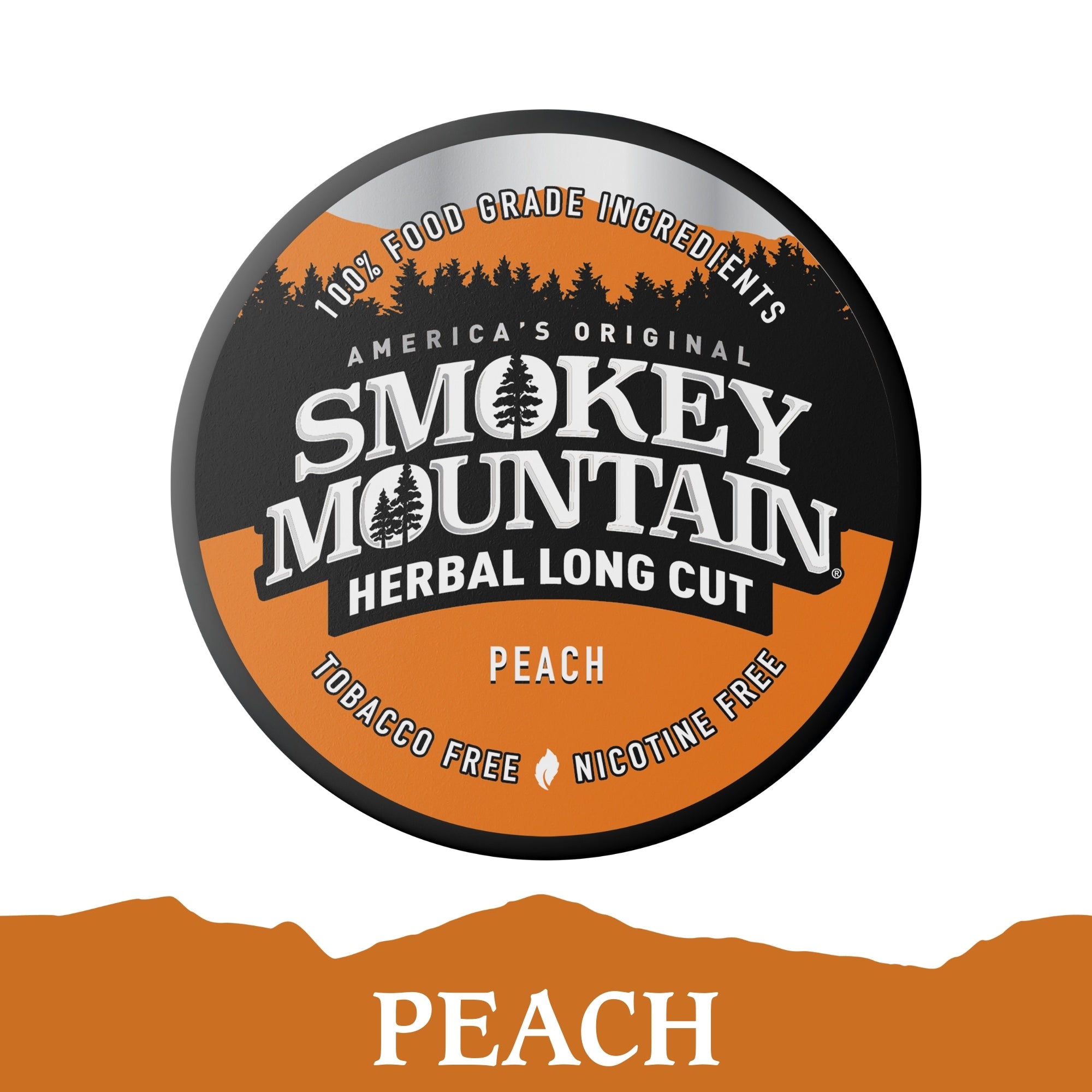 Smokey Mountain Herbal Long Cut Peach packaging on a white background
