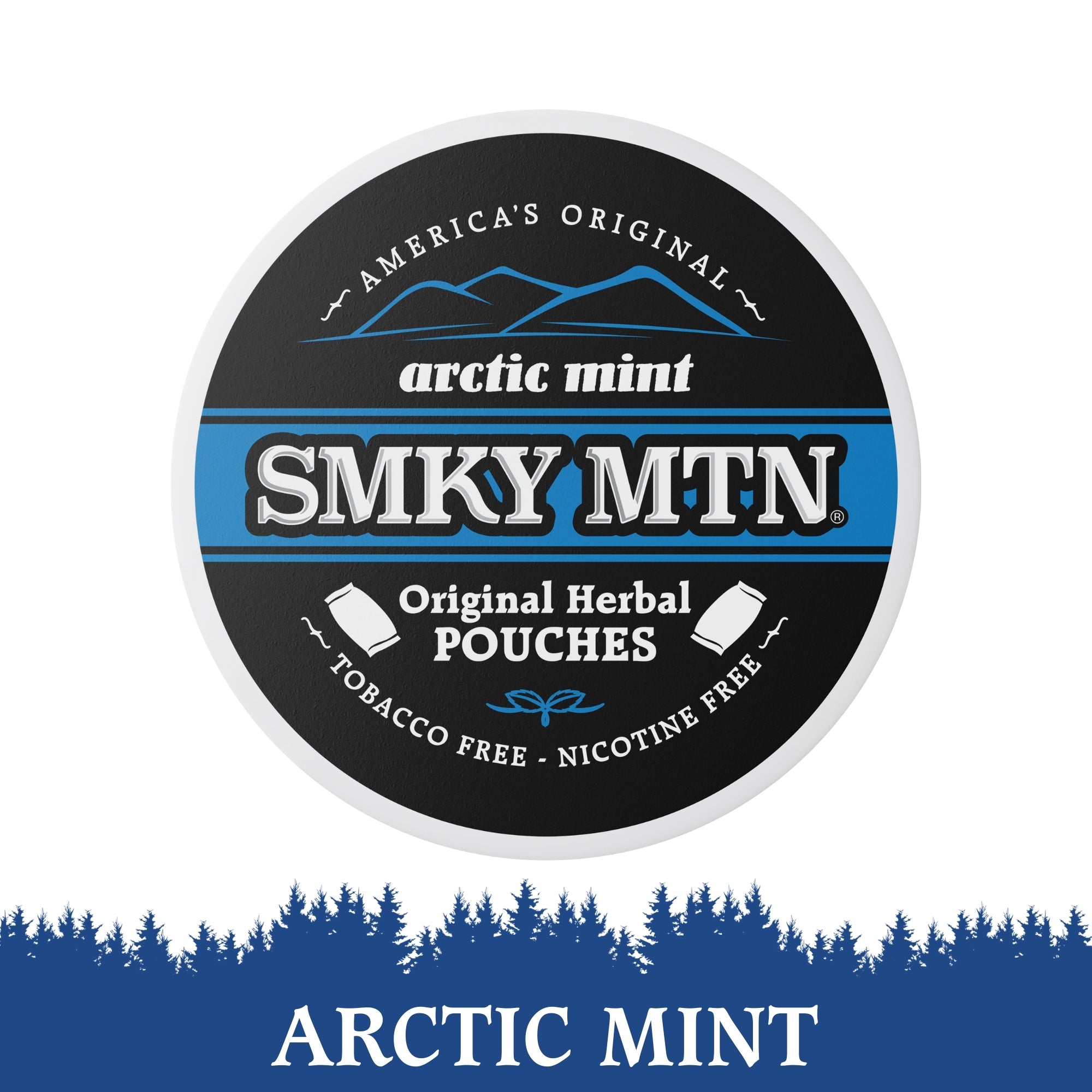 Smky MTN Arctic Mint packaging with mountain design on a white background